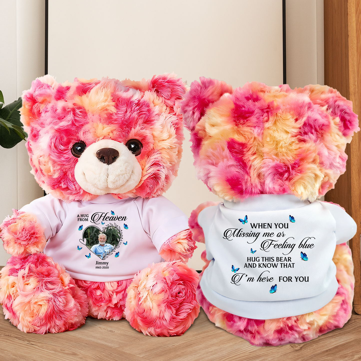 When You Feeling Blue - Memorial Personalized Custom Teddy Bear Plush