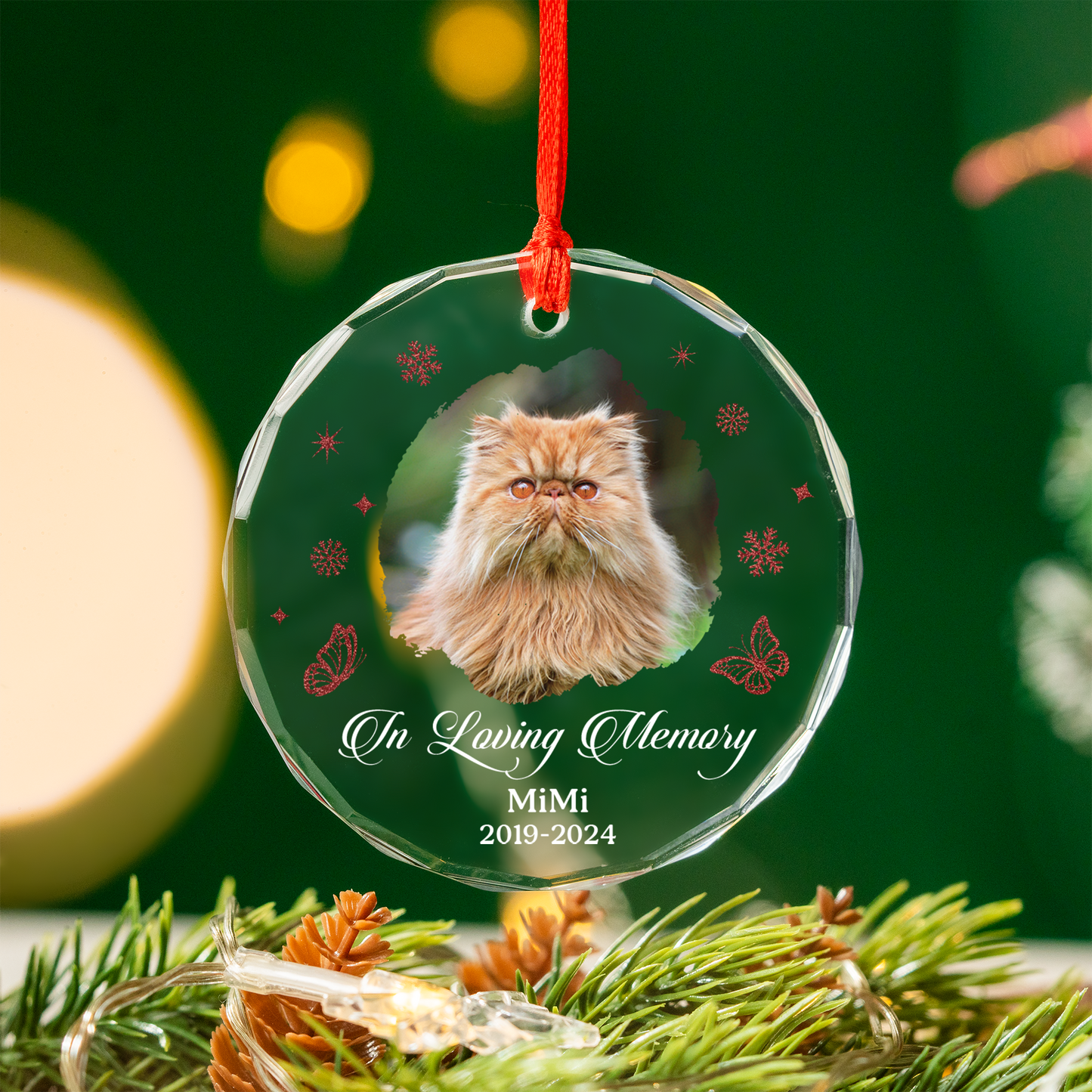 In Loving Memory - Personalized Custom Glass Ornament