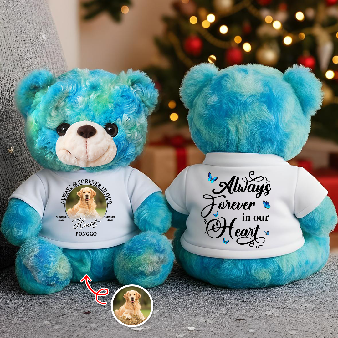 Forever In Our Heart - Personalized Memorial Custom Teddy Bear Plush
