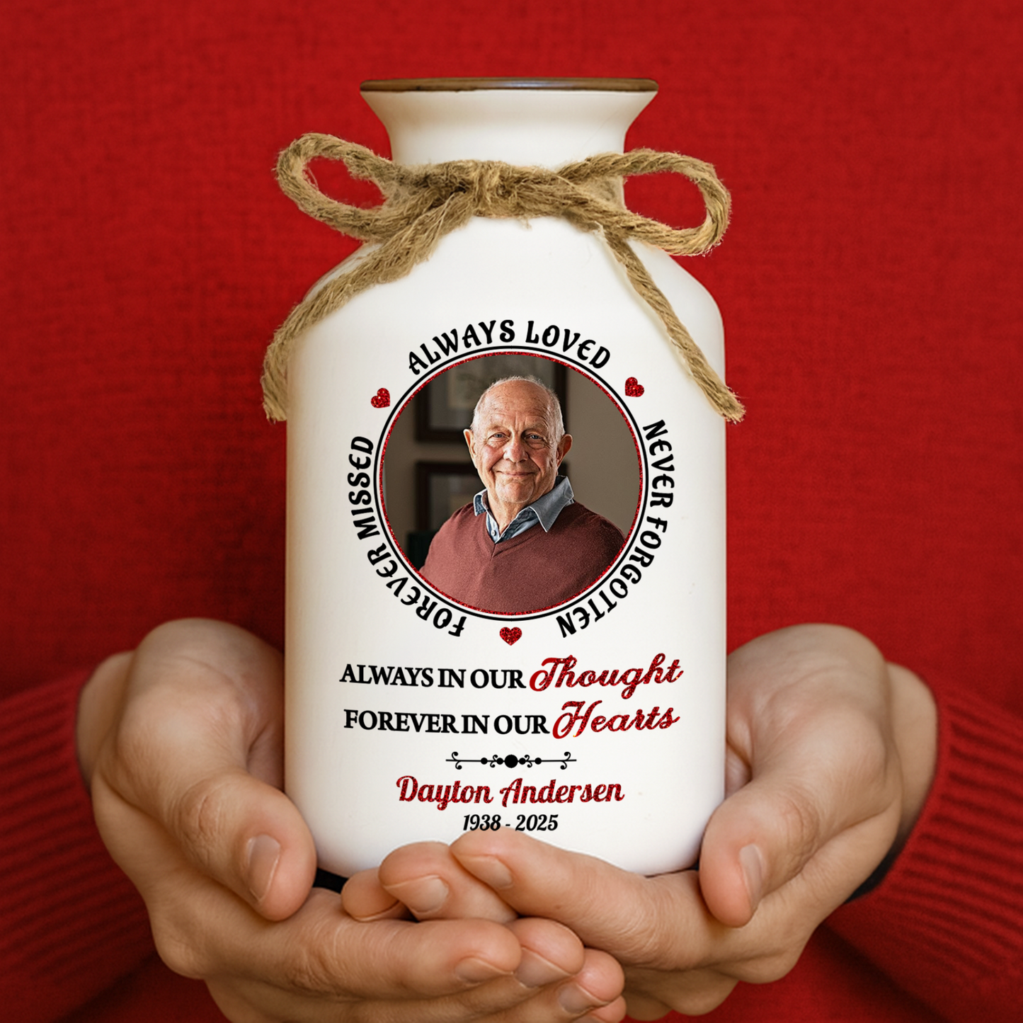 I Miss You - Personalized Ceramic Flower Pot - Memorial Gift