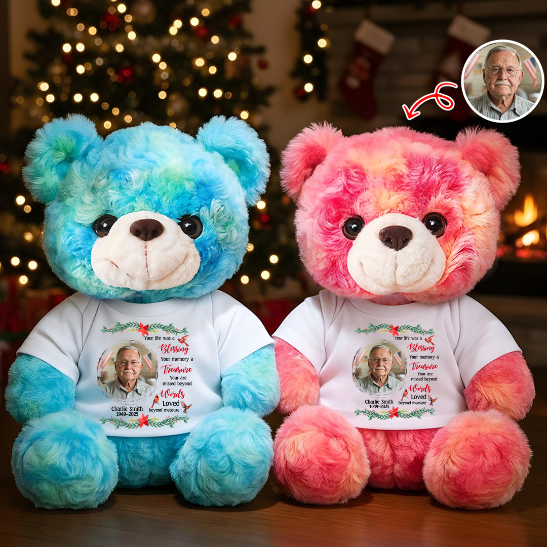 Memorial Your Life Was A Blessing - Personalized Memorial Custom Teddy Bear Plush