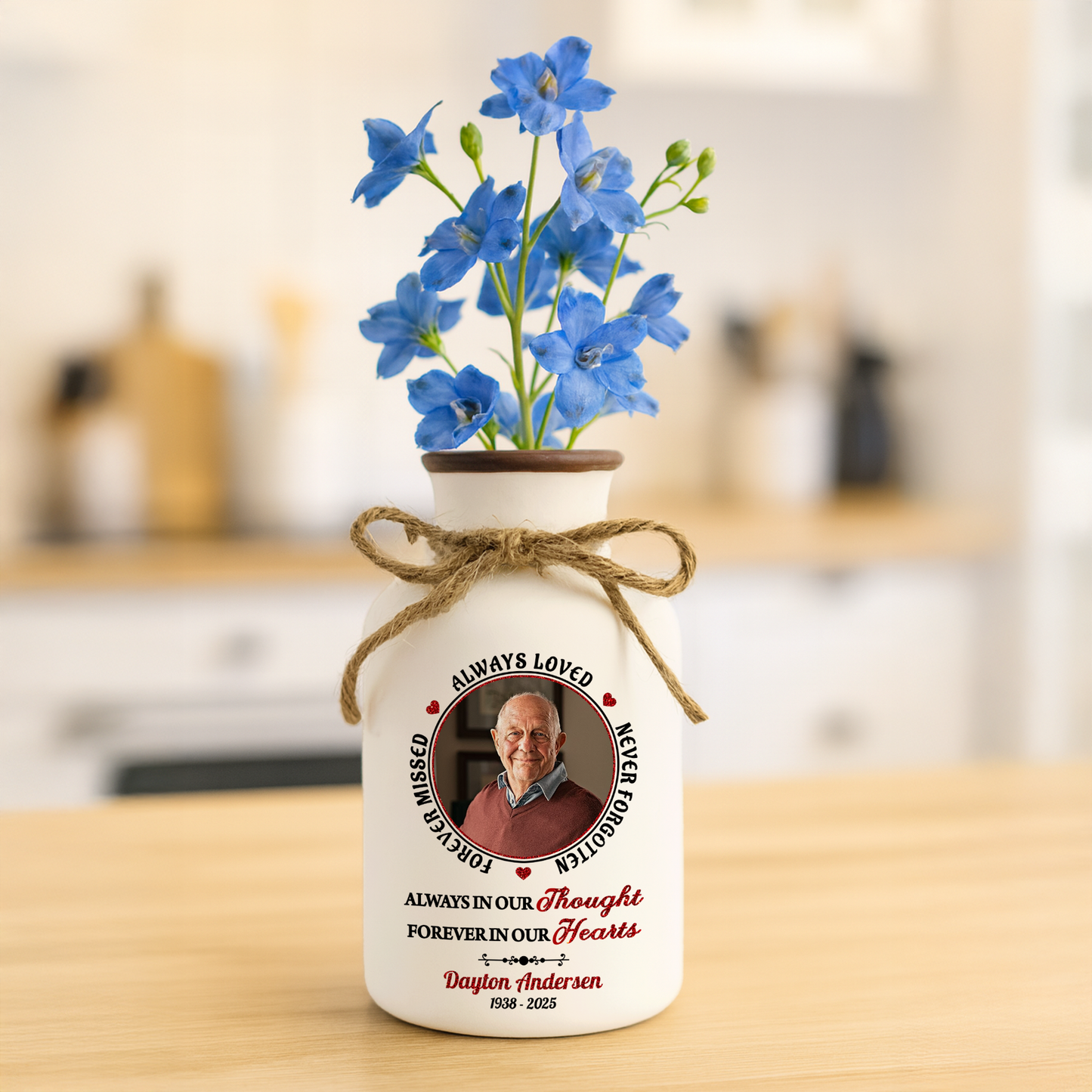 I Miss You - Personalized Ceramic Flower Pot - Memorial Gift