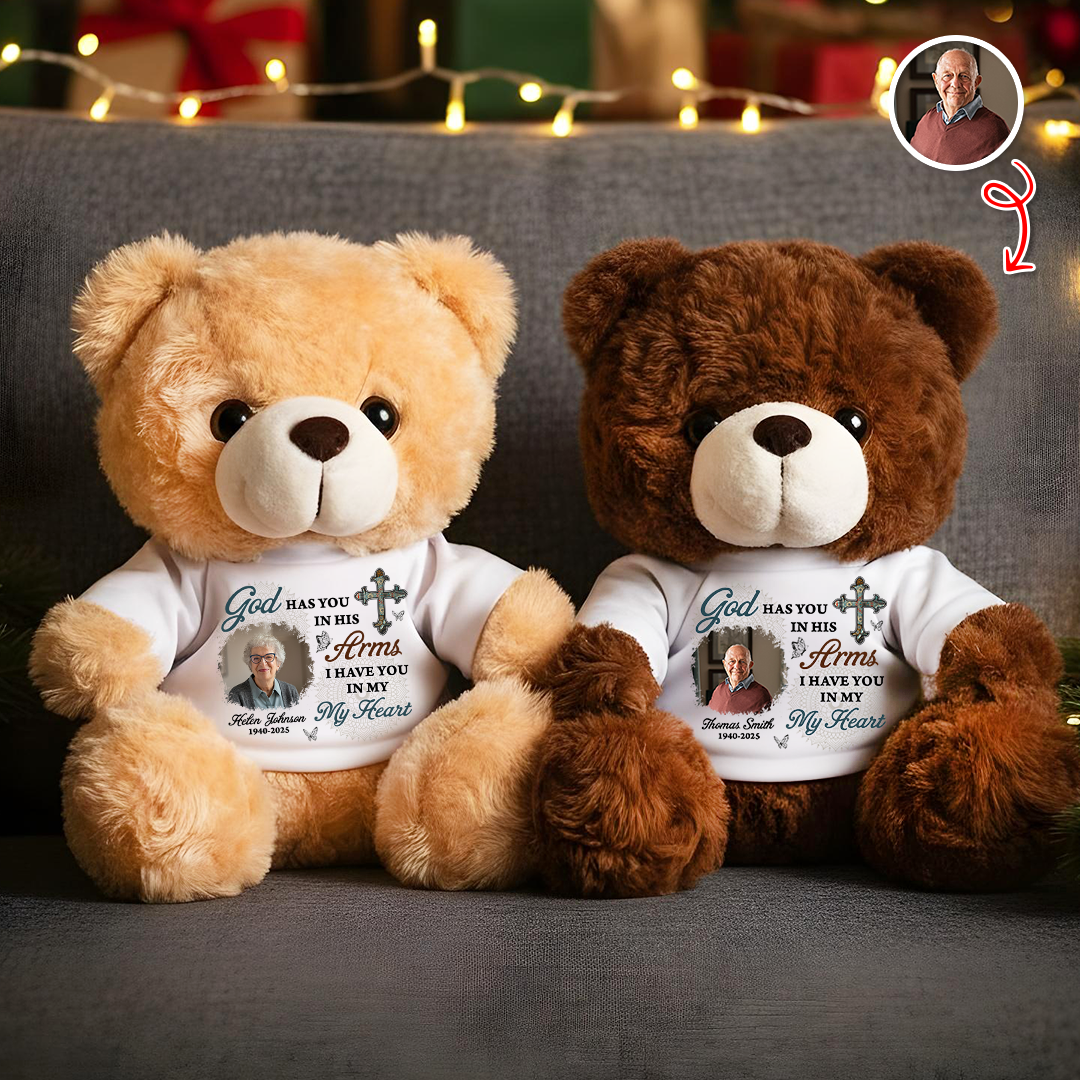I Have You In My Heart - Personalized Memorial Custom Teddy Bear Plush