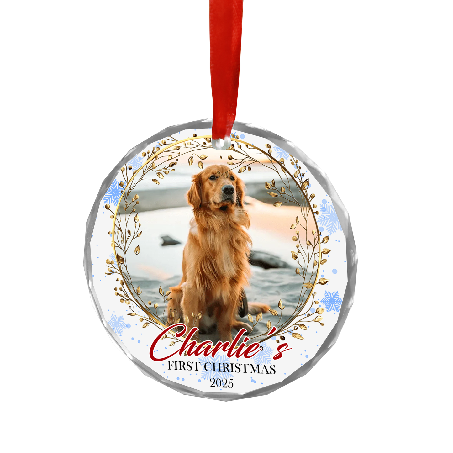First Christmas Personalized - Personalized Custom Glass Ornament