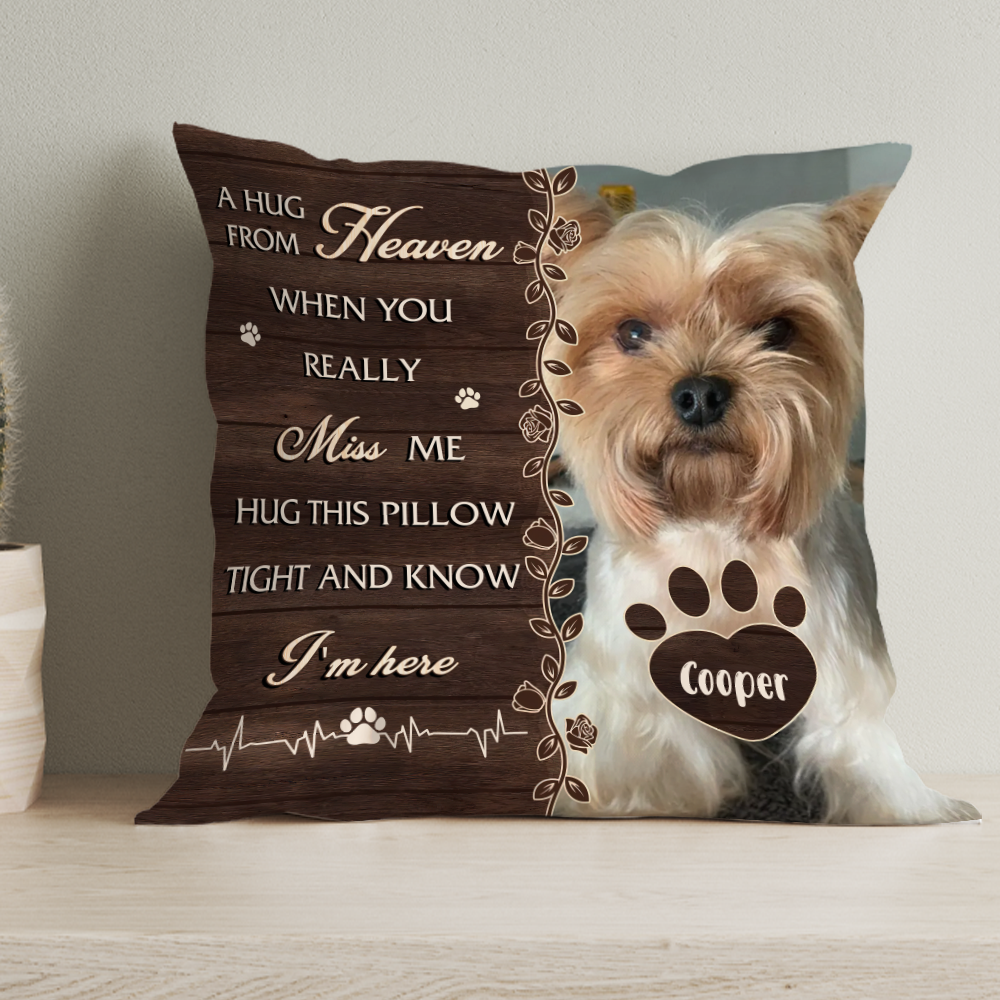Hug this Pillow Pet Loss - Memorial Gift - Personalized Pillow