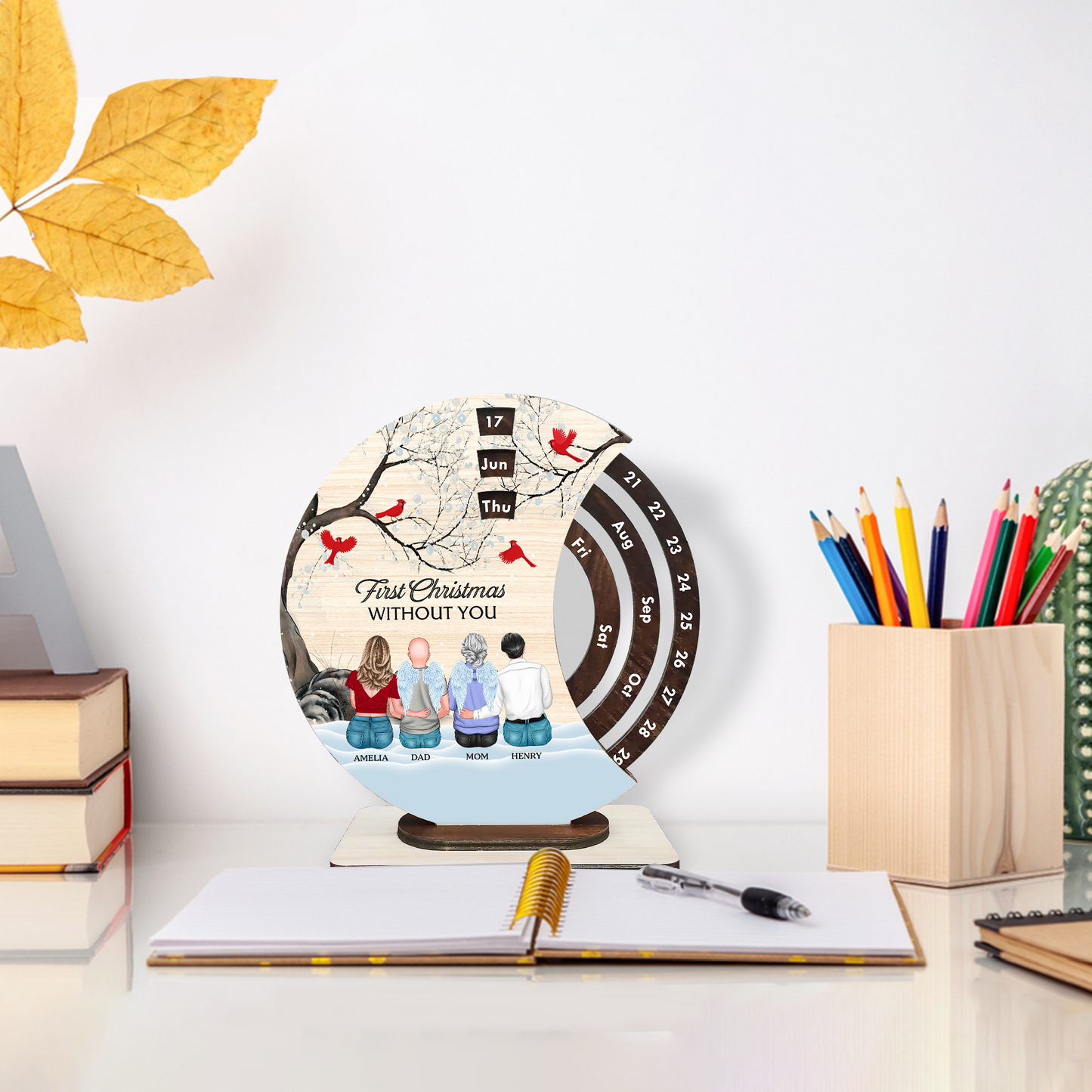 I Miss You - Personalized Spinning Perpetual Desk Calendar