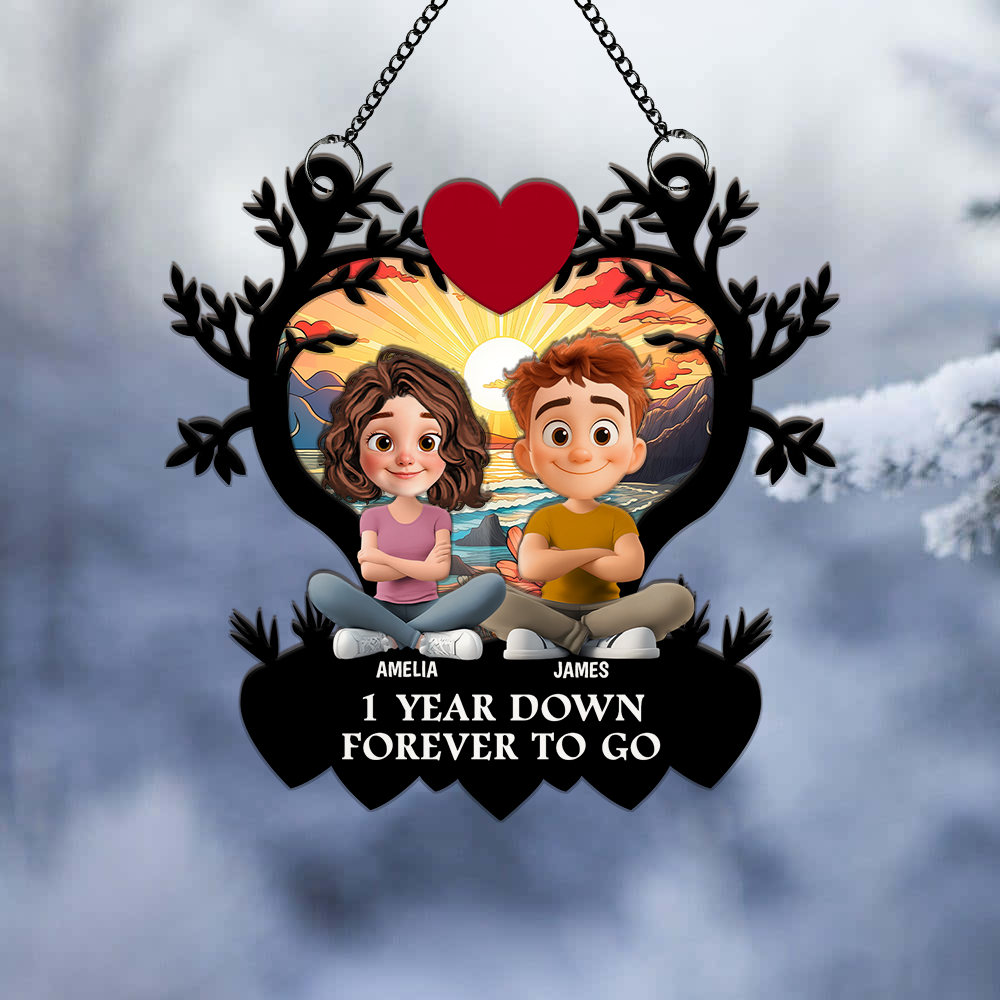 Together Forever - Custom Double Layer Wooden Ornament