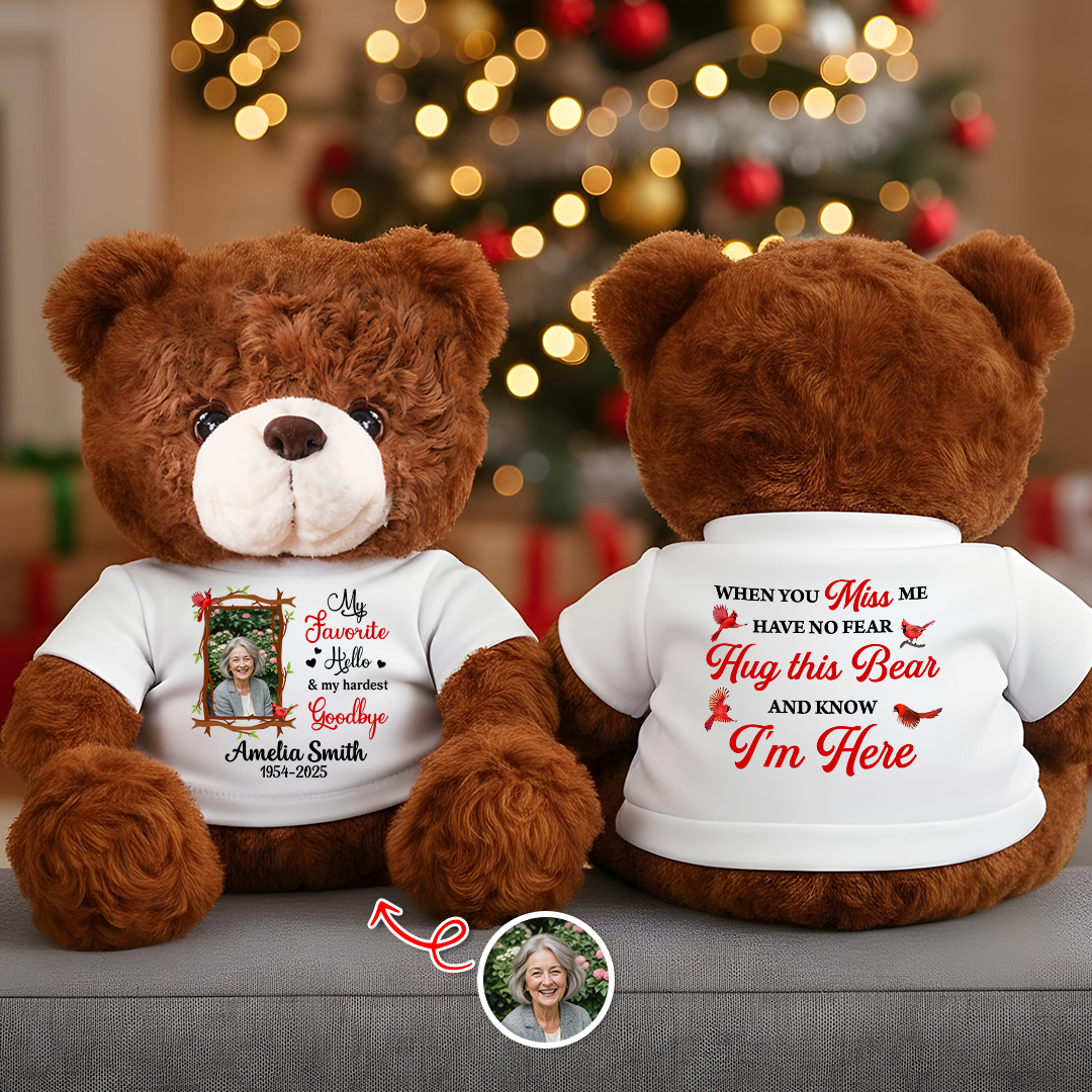 My Favorite Hello - Personalized Memorial Custom Teddy Bear Plush