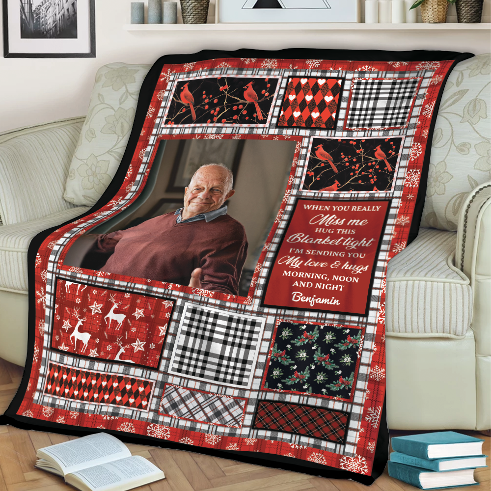 Miss you This Christmas Memorial Sympathy - Personalized Custom Blanket