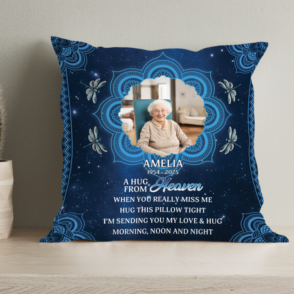 A Hug From Heaven Mandala - Personalized Pillow (Insert Included)