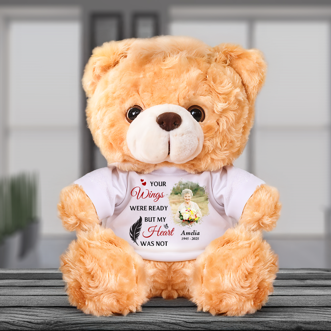 Hug This Bear And Feel My Love - Memorial Personalized Custom Teddy Bear Plush