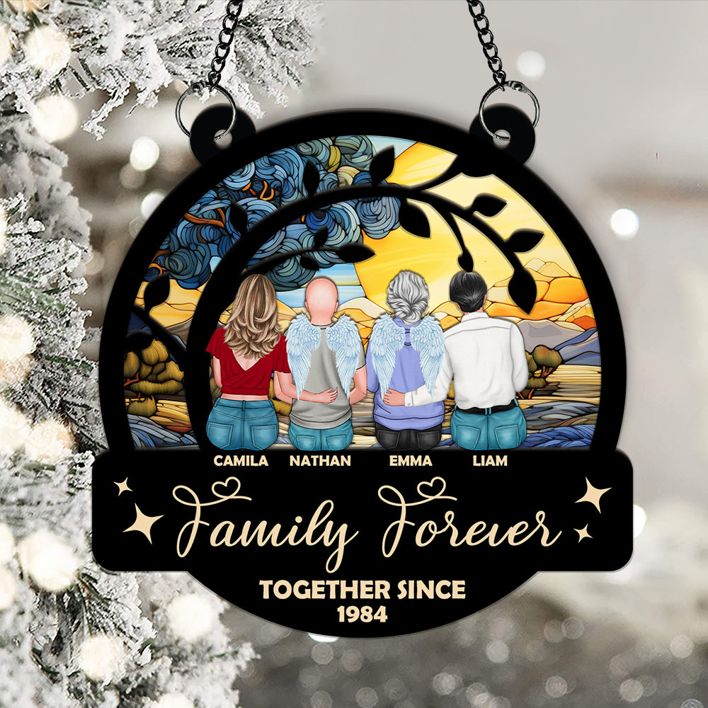 Family Forever Ornament - Window Hanging Suncatcher Ornament