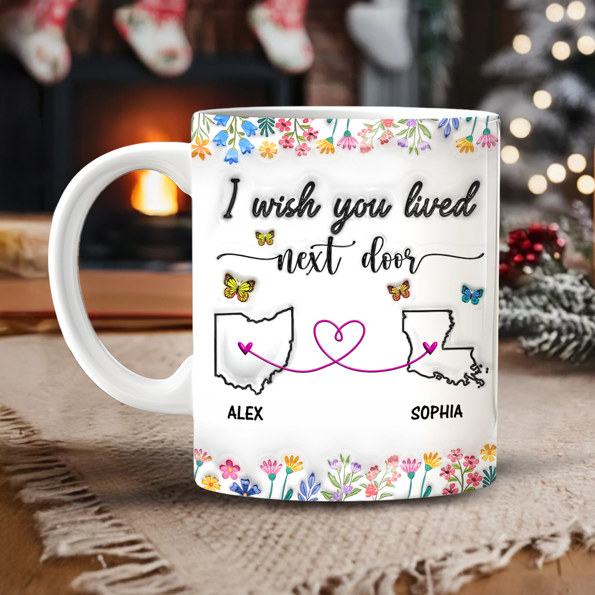 I Wish We Lived Closer - Personalized Custom 3D Inflated Effect Mug