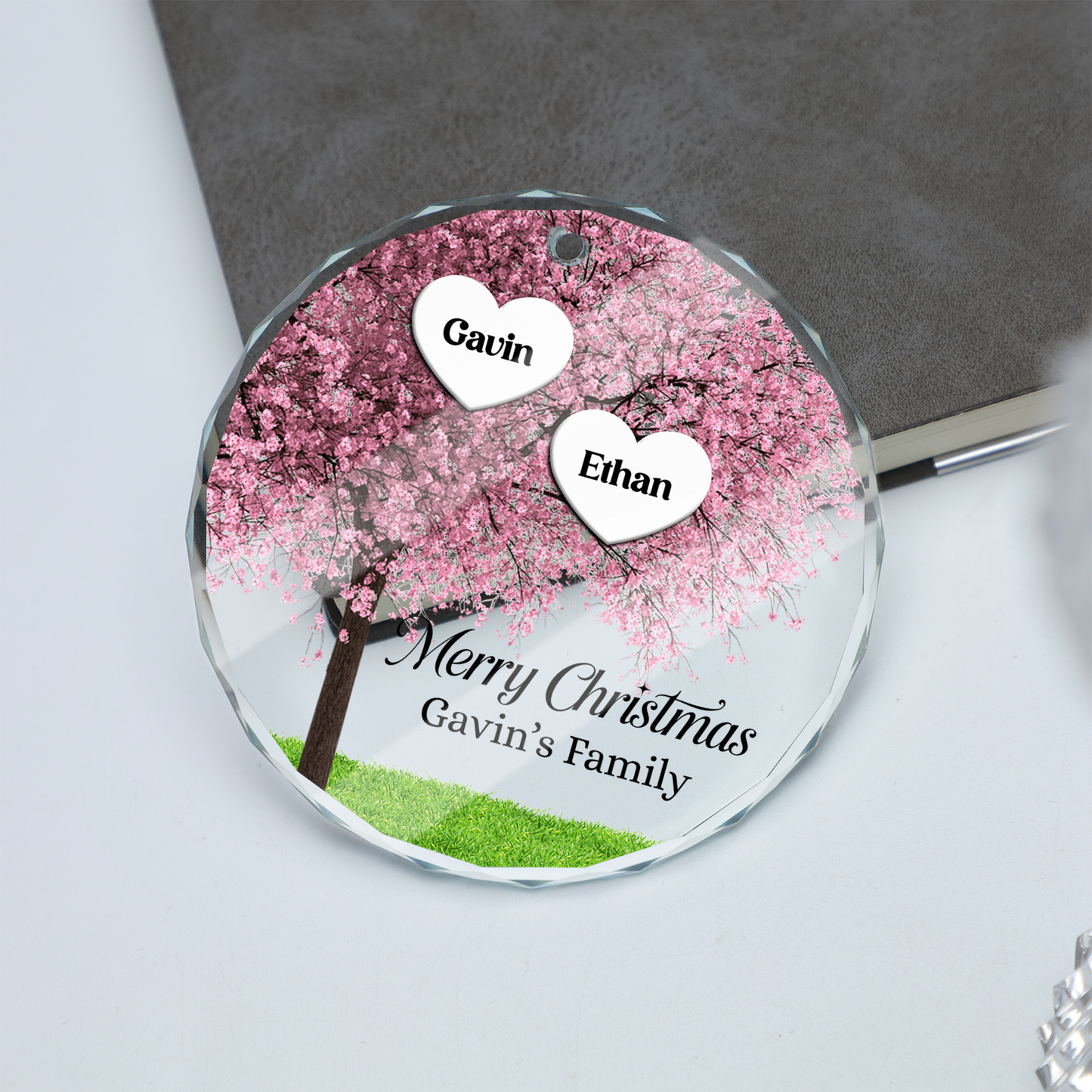 Fill A Place In Your Heart - Personalized Custom Glass Ornament