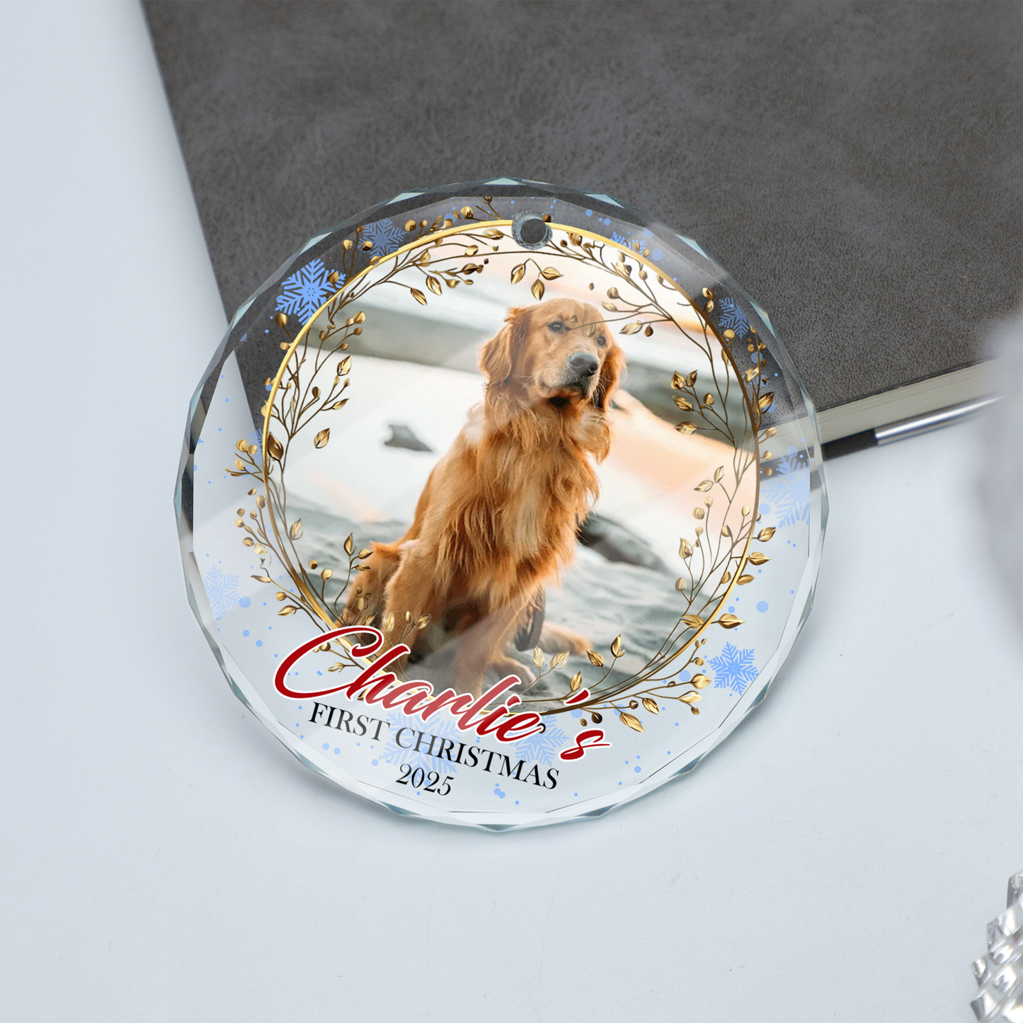 First Christmas Personalized - Personalized Custom Glass Ornament