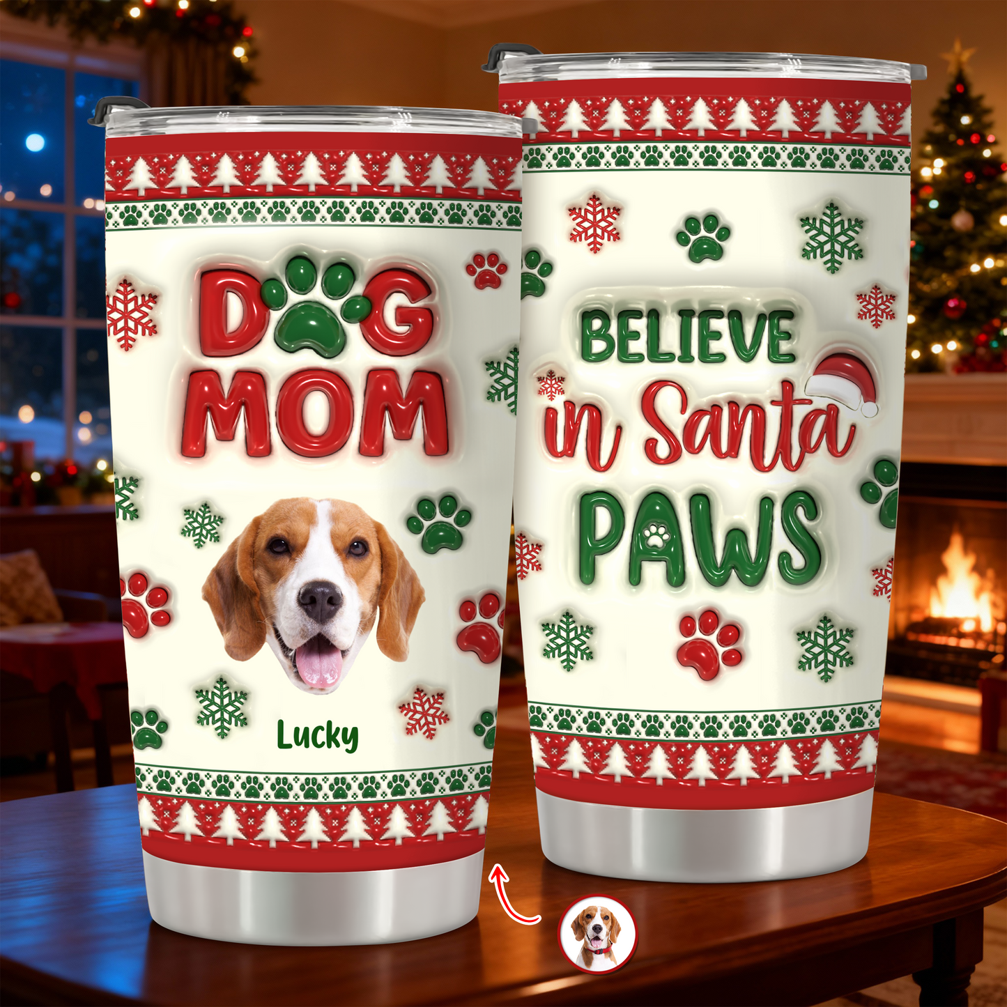 Believe In Santa Paw - Personalized Tumbler
