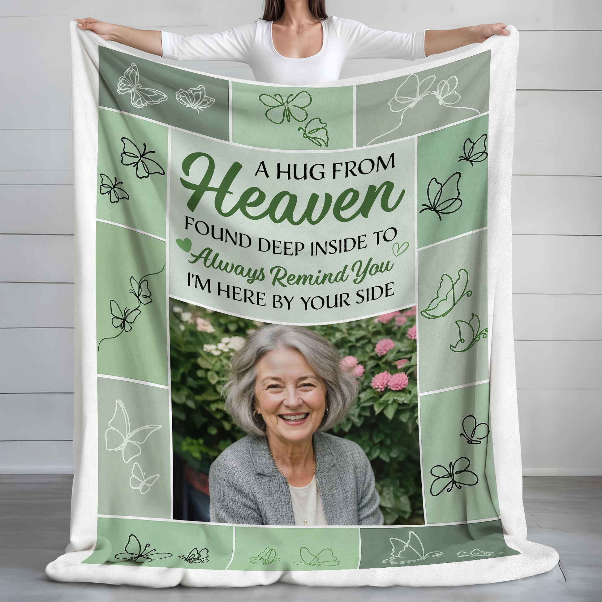 I Am Here By Your Side Memorial Sympathy - Personalized Custom Blanket
