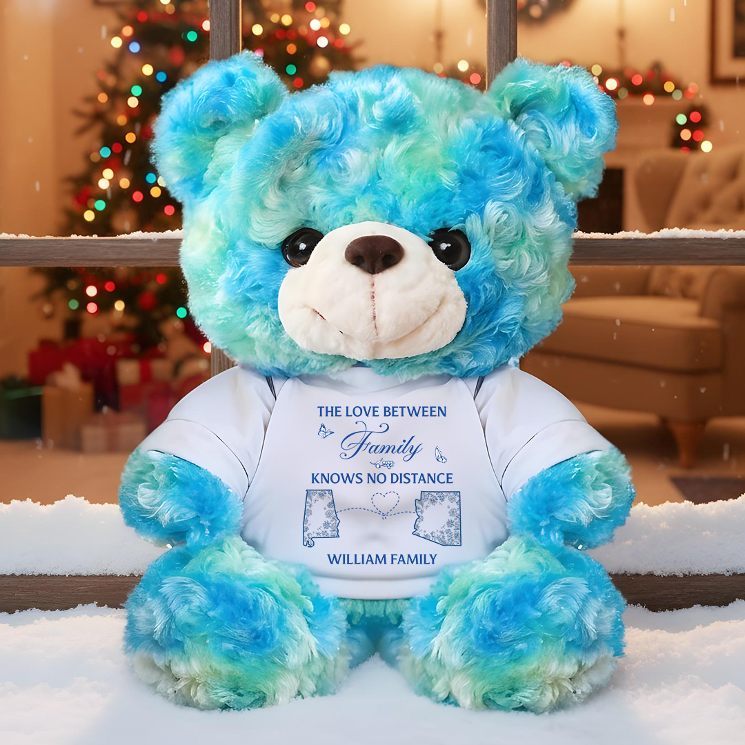 The Love Between Family Knows No Distance - Personalized Custom Teddy Bear Plush