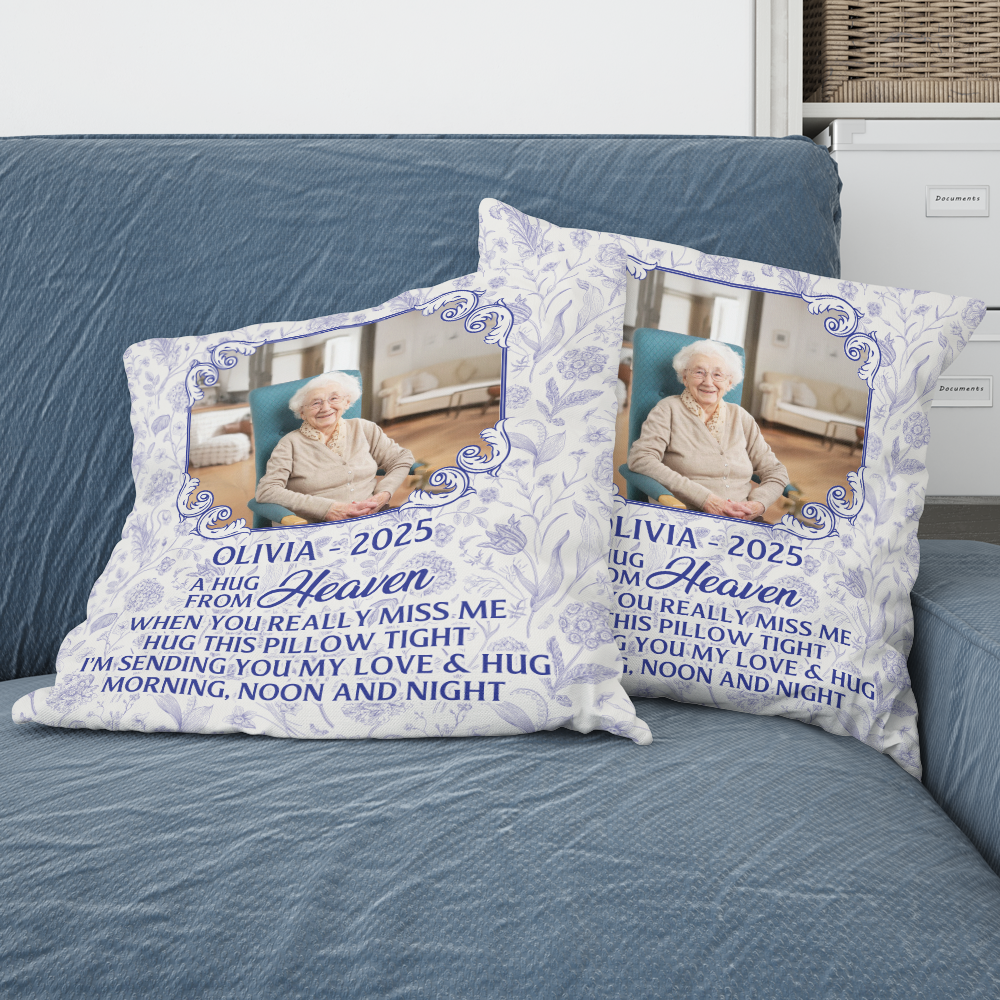 A Hug From Heaven Flower - Personalized Pillow (Insert Included)
