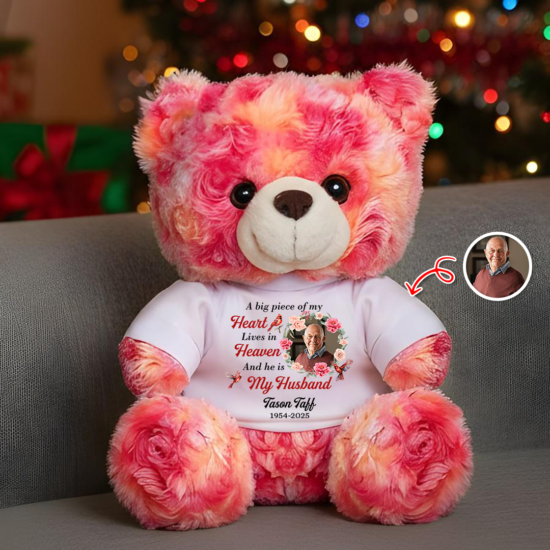 A Big Piece Of My Heart - Personalized Memorial Custom Teddy Bear Plush