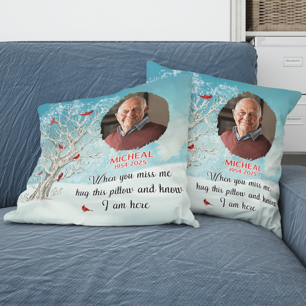 A Hug From Heaven Snow - Personalized Pillow (Insert Included)