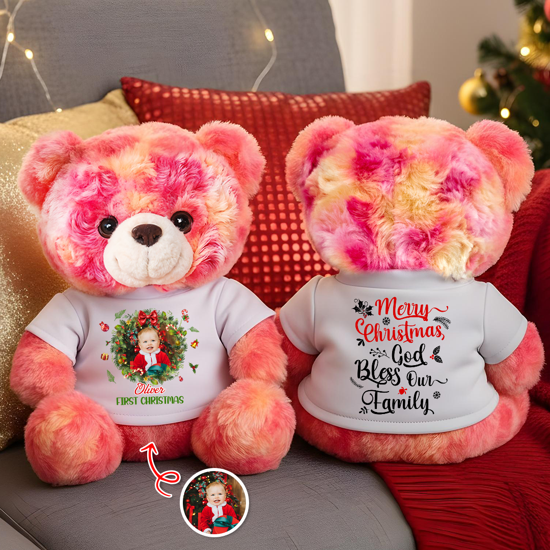 God Bless Our Family - Personalized Custom Teddy Bear Plush