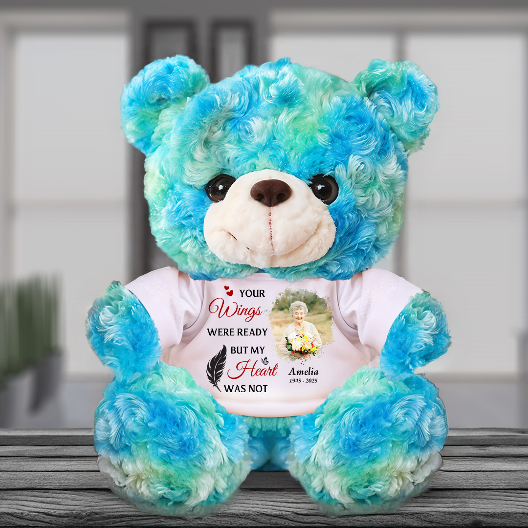 Hug This Bear And Feel My Love - Memorial Personalized Custom Teddy Bear Plush