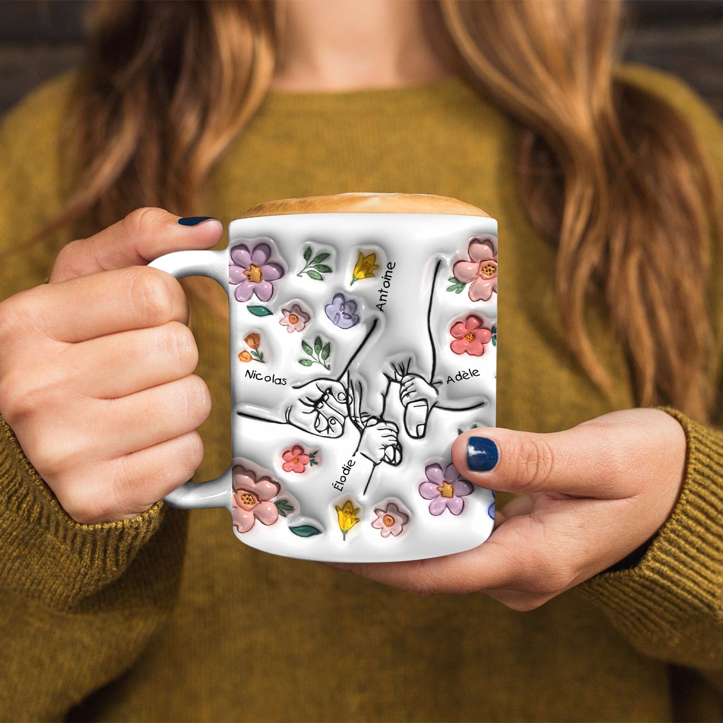 Hold My Hand - Personalized Custom 3D Inflated Effect Mug