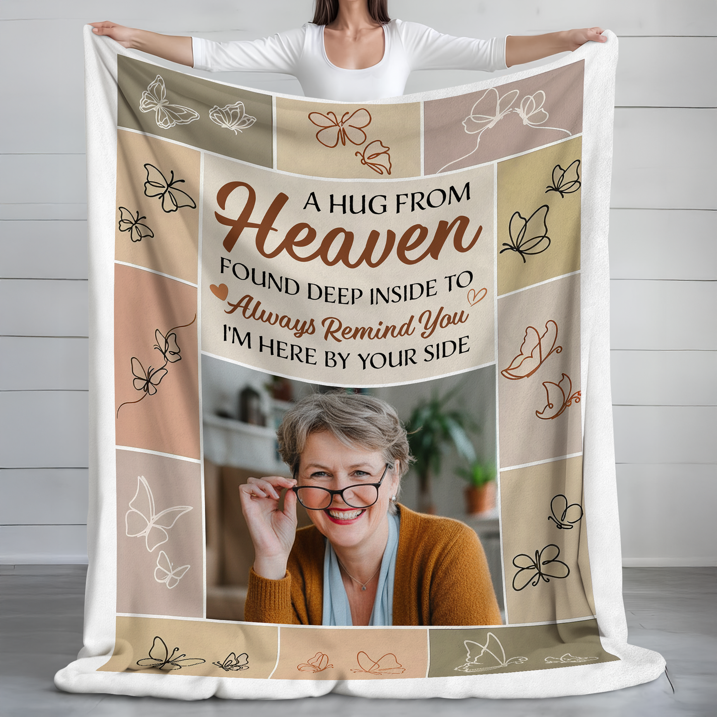 I Am Here By Your Side Memorial Sympathy - Personalized Custom Blanket
