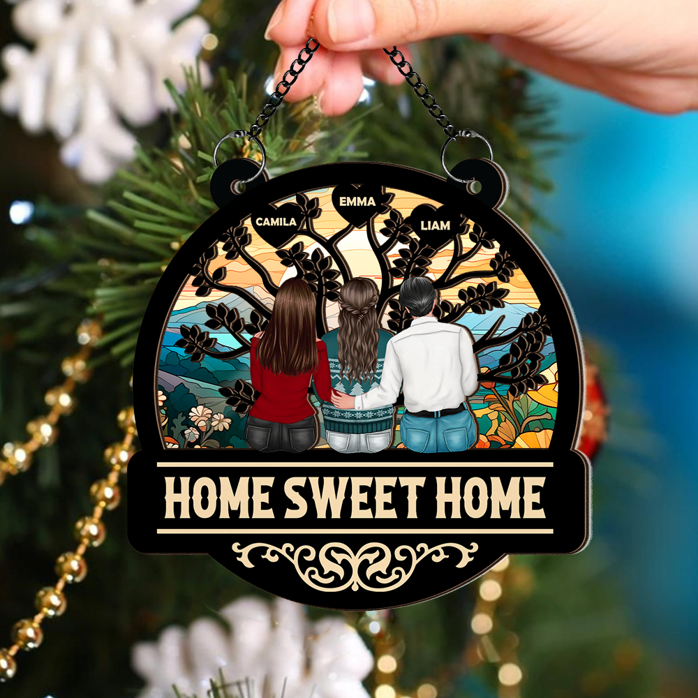 Home Sweet Home Ornament - Window Hanging Suncatcher Ornament