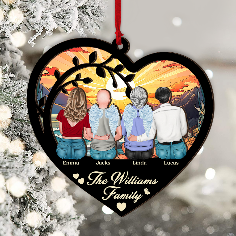 My Family Whole Lot of Love - Window Hanging Suncatcher Ornament