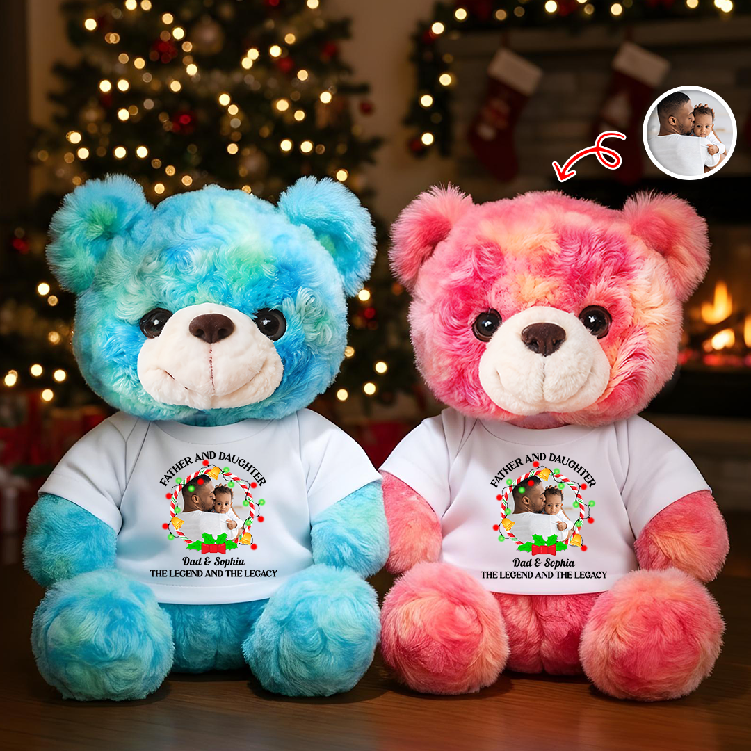 The Legend and The Legacy Teddy Bear – Personalized Custom Plush Keepsake, Father and Daughter Gift, Family Gift, Sentimental Bear