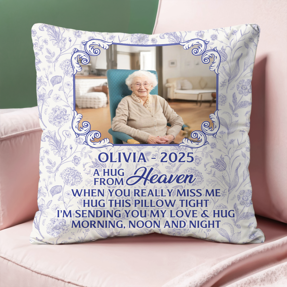 A Hug From Heaven Flower - Personalized Pillow (Insert Included)