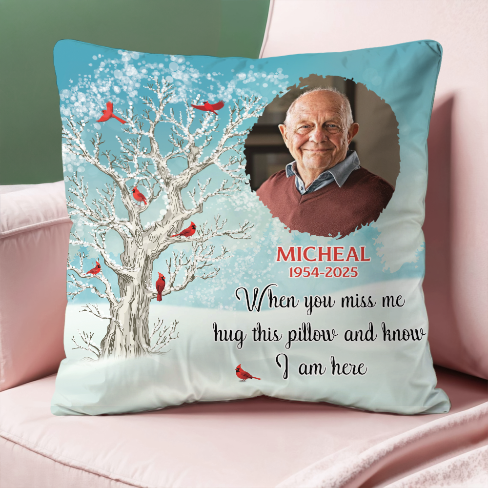 A Hug From Heaven Snow - Personalized Pillow (Insert Included)