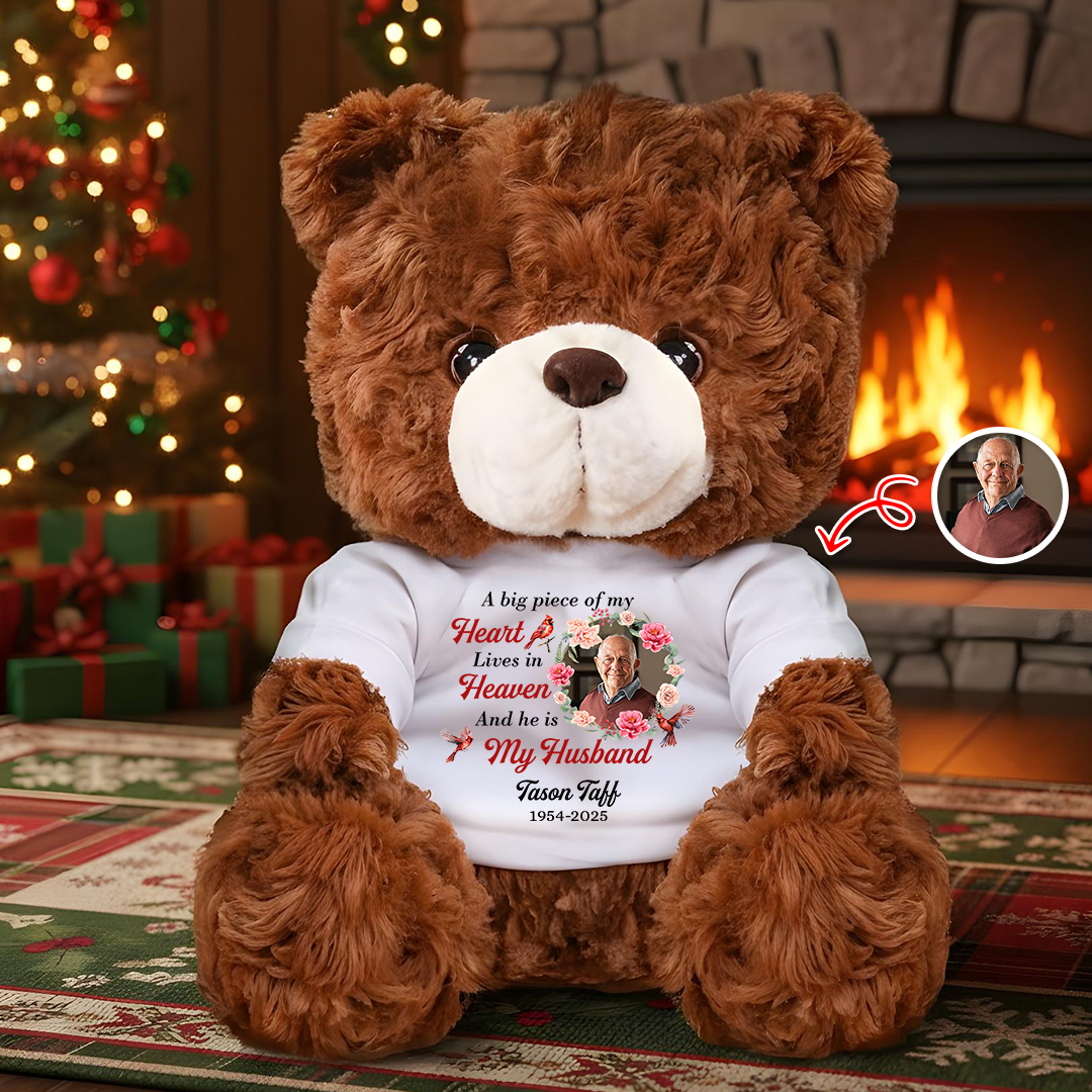 A Big Piece Of My Heart - Personalized Memorial Custom Teddy Bear Plush