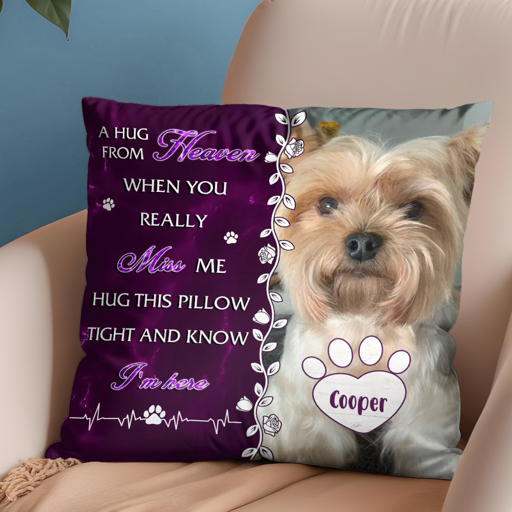 Hug this Pillow Pet Loss - Memorial Gift - Personalized Pillow