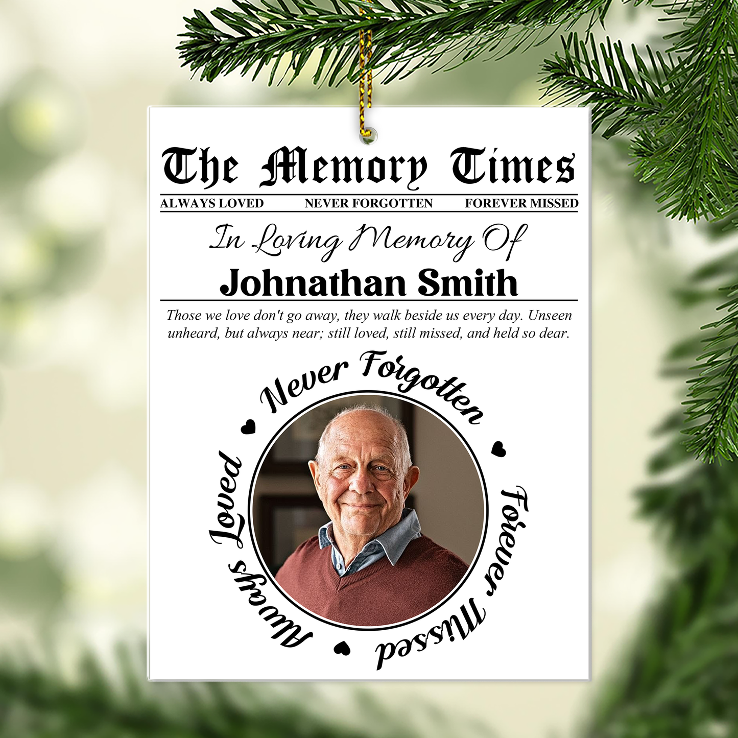The Memory Times - Personalized Custom Acrylic Ornament
