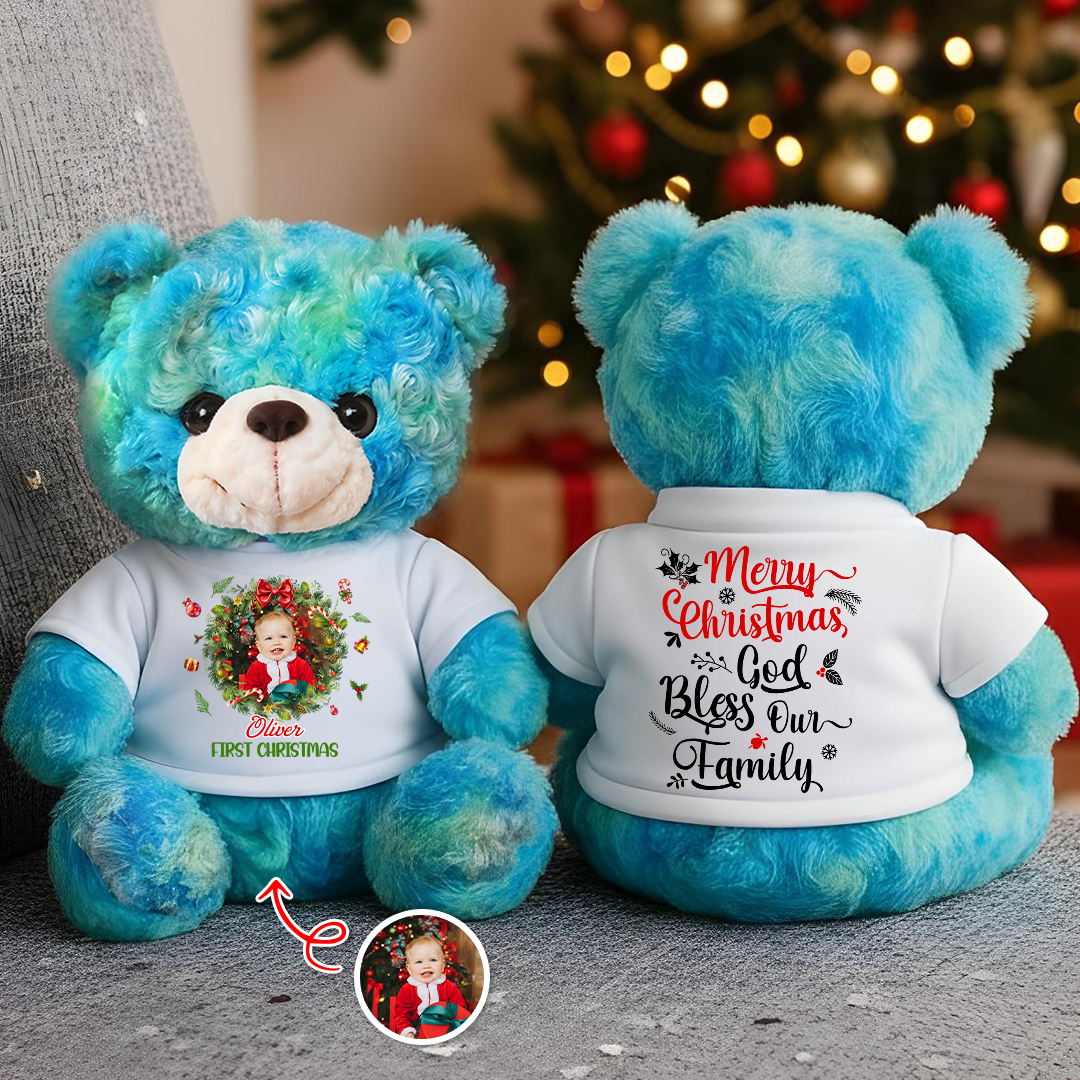 God Bless Our Family - Personalized Custom Teddy Bear Plush