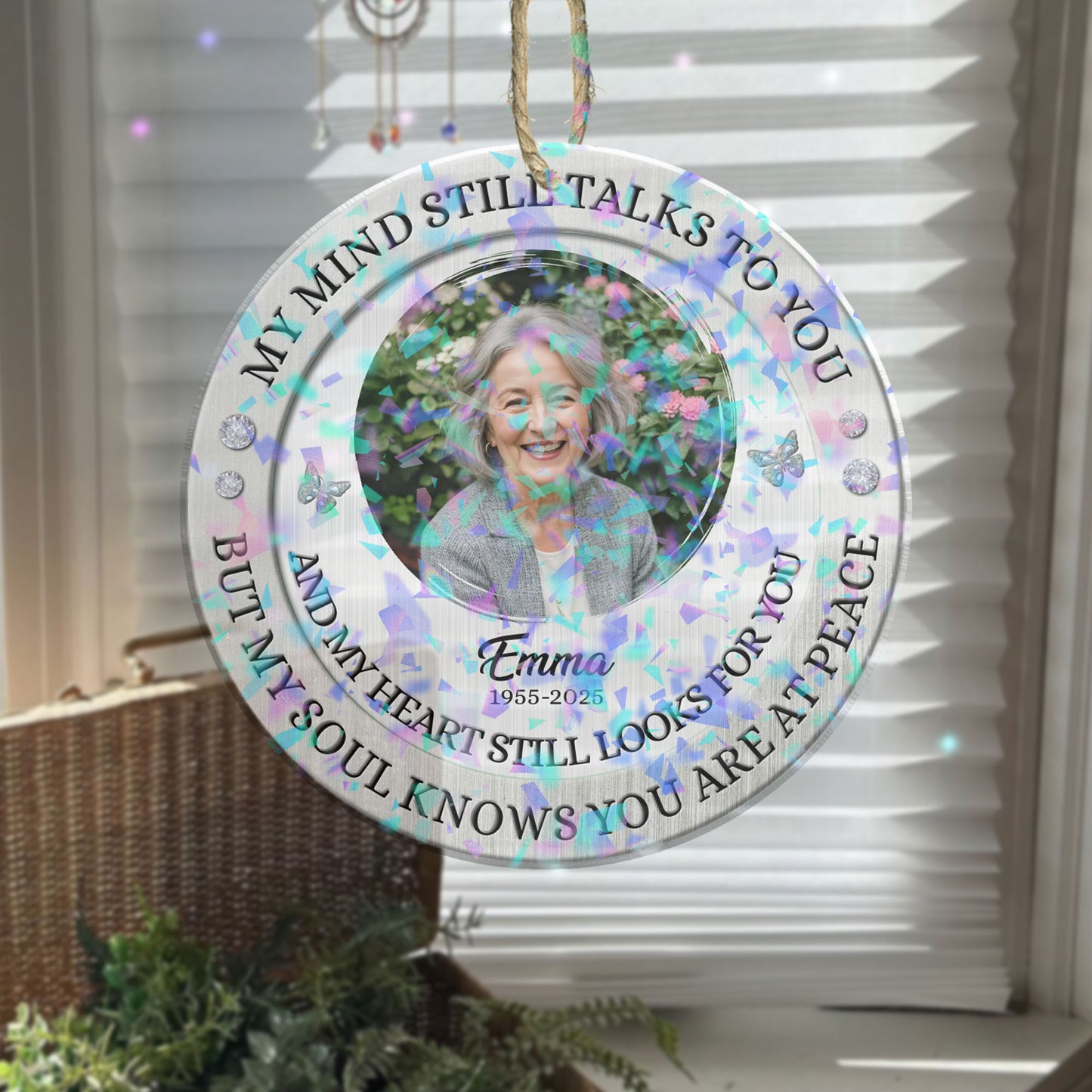 My Mind Still Talks To You - Custom Shape Hologram Ornament
