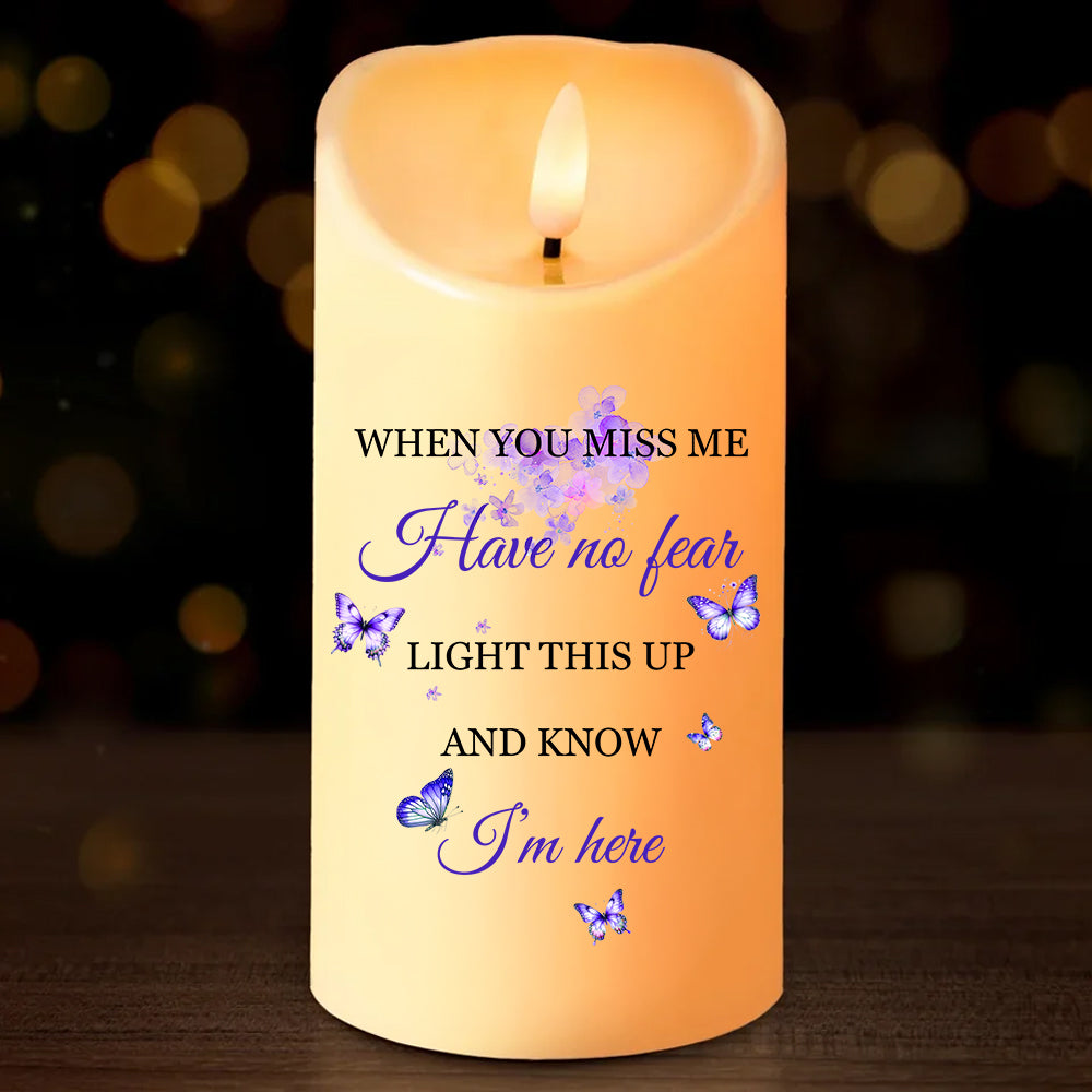 Color Forever In Our Hearts Memorial Gift - Personalized Custom LED Candle