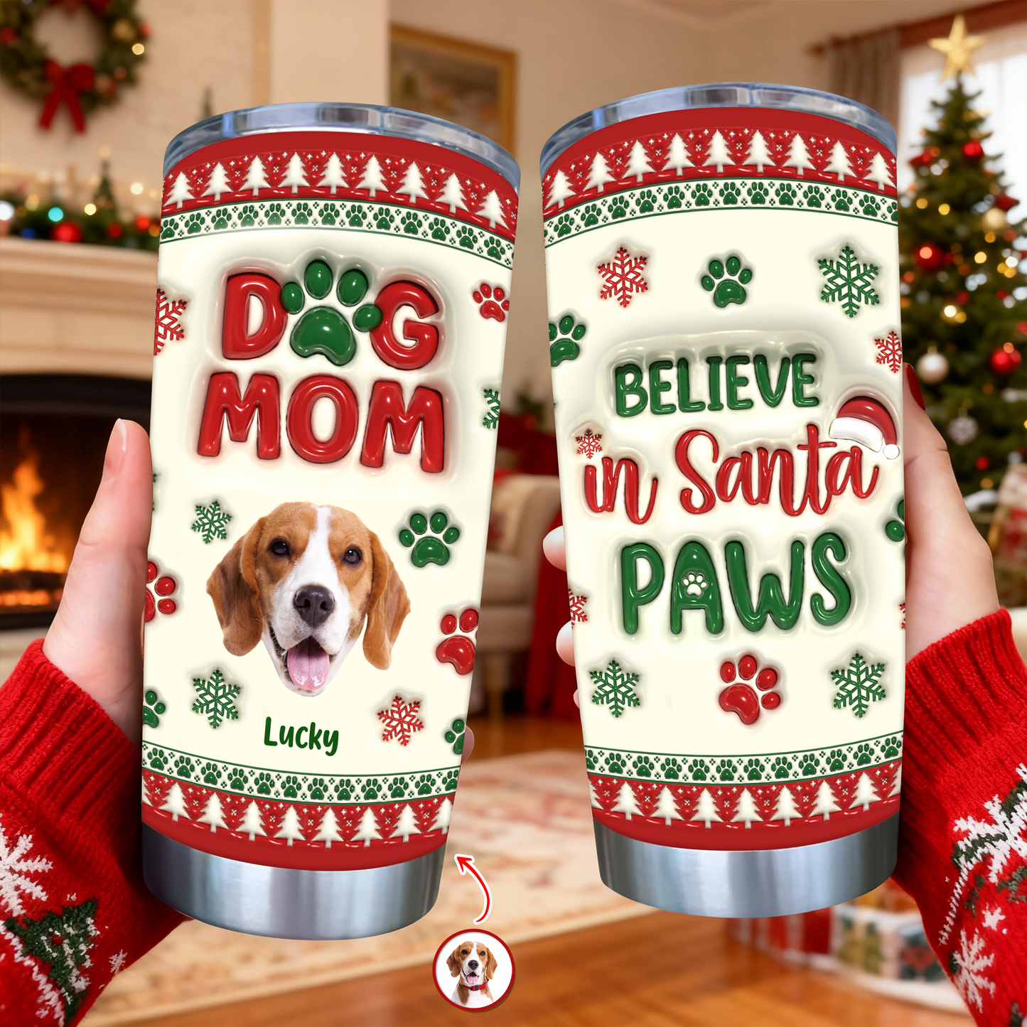 Believe In Santa Paw - Personalized Tumbler