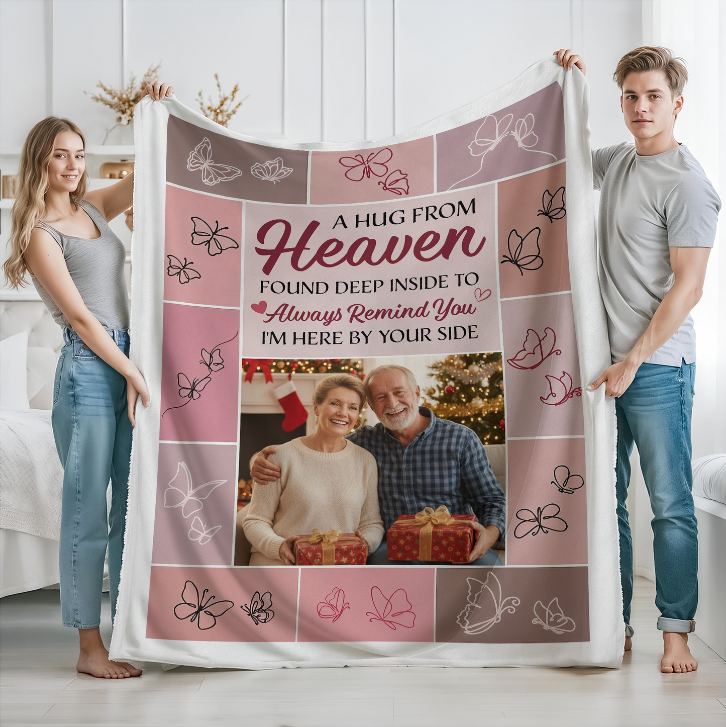 I Am Here By Your Side Memorial Sympathy - Personalized Custom Blanket
