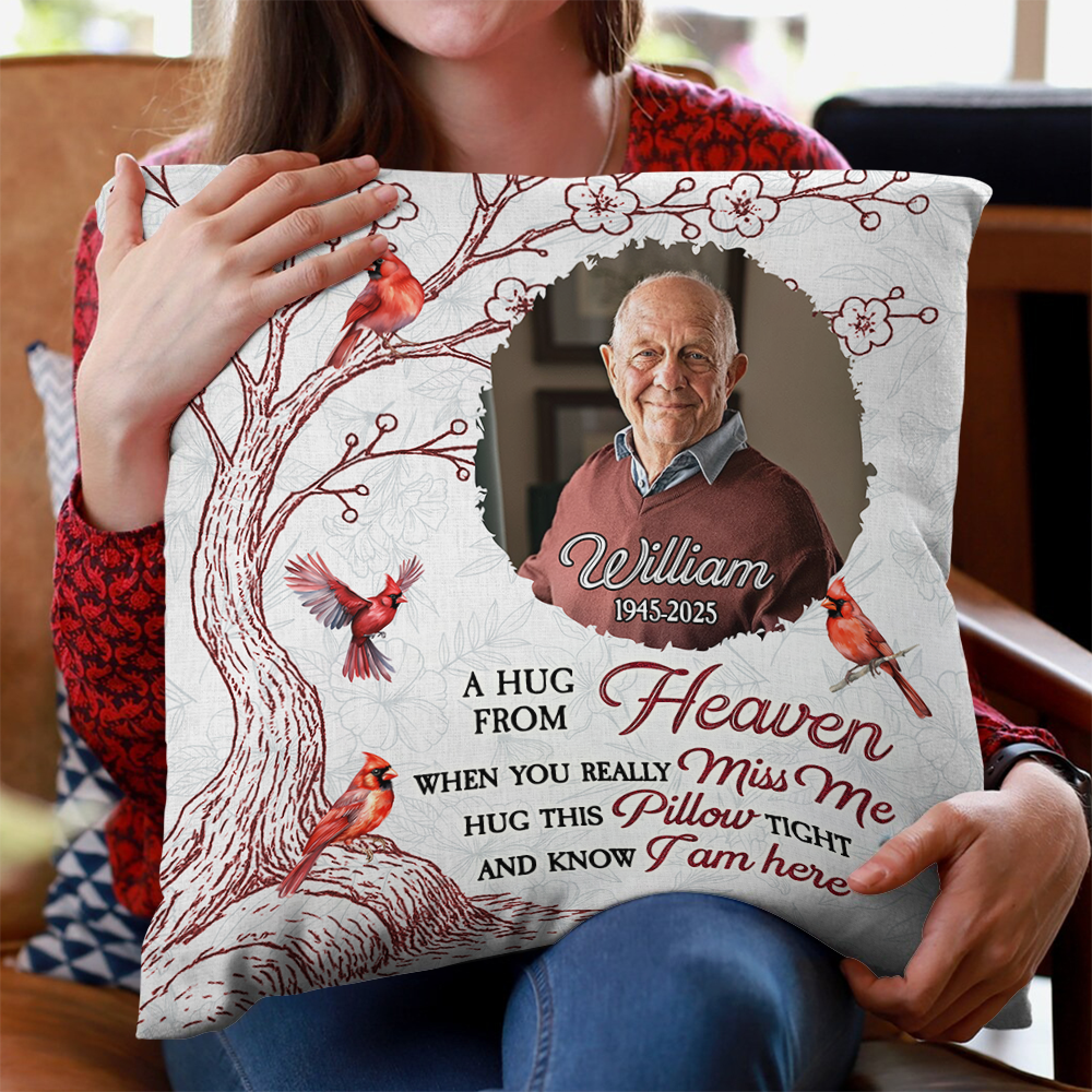 A Hug From Heaven Memorial Tree - Personalized Pillow (Insert Included)