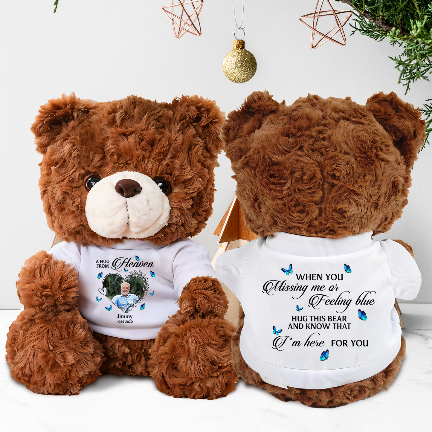 When You Feeling Blue - Memorial Personalized Custom Teddy Bear Plush