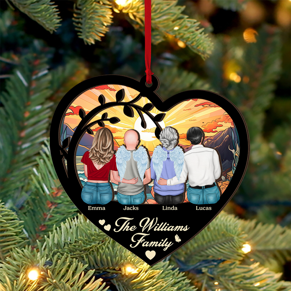 My Family Whole Lot of Love - Window Hanging Suncatcher Ornament