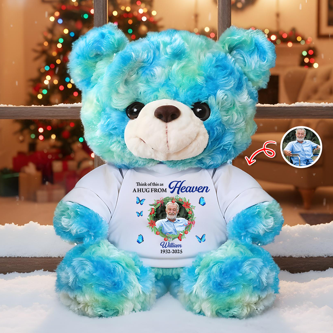 Think Of This As A Hug My Love - Memorial Personalized Custom Teddy Bear Plush