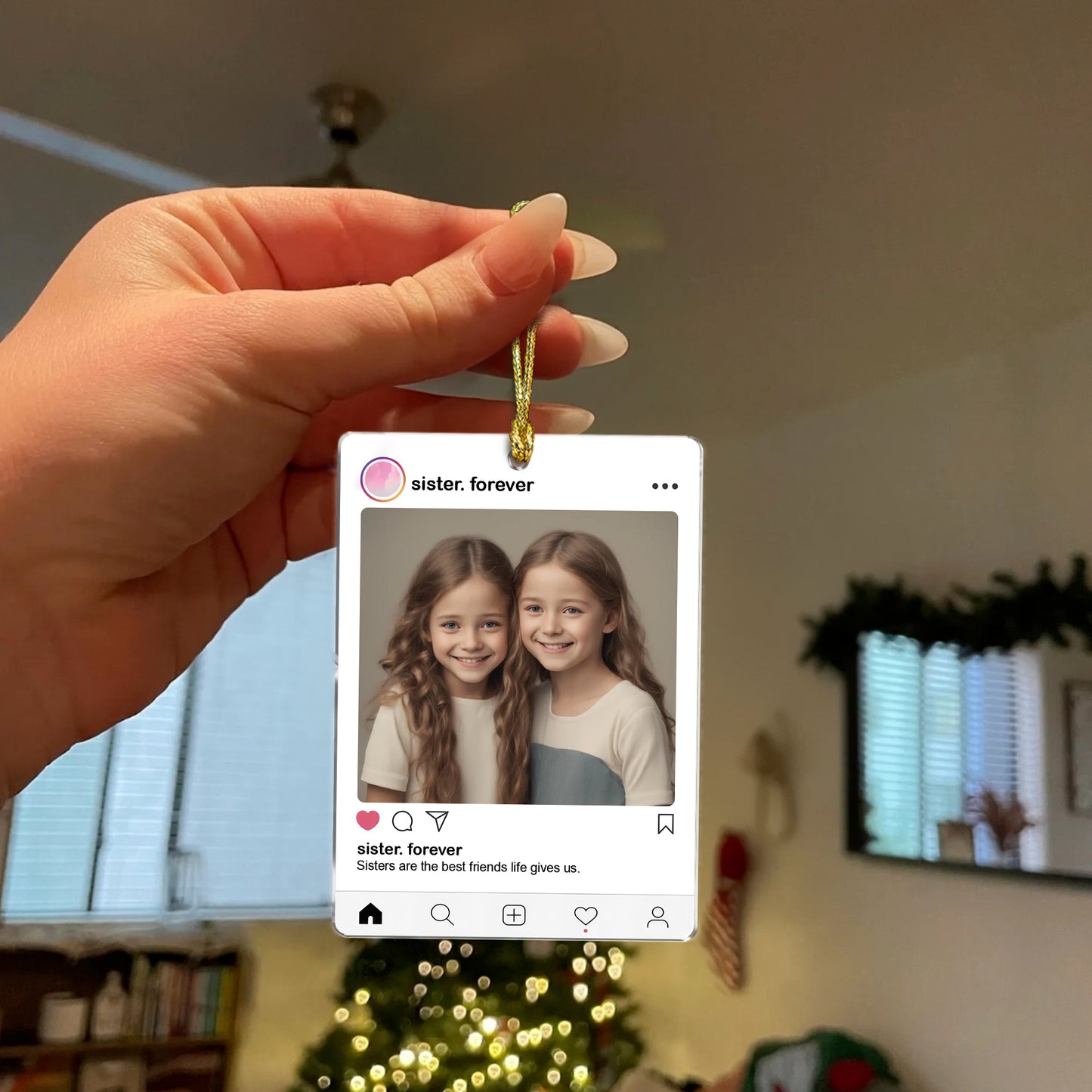 Besties Forever - Personalized Custom Acrylic Ornament
