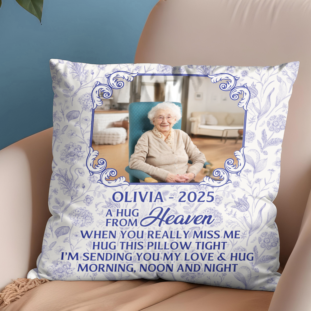 A Hug From Heaven Flower - Personalized Pillow (Insert Included)