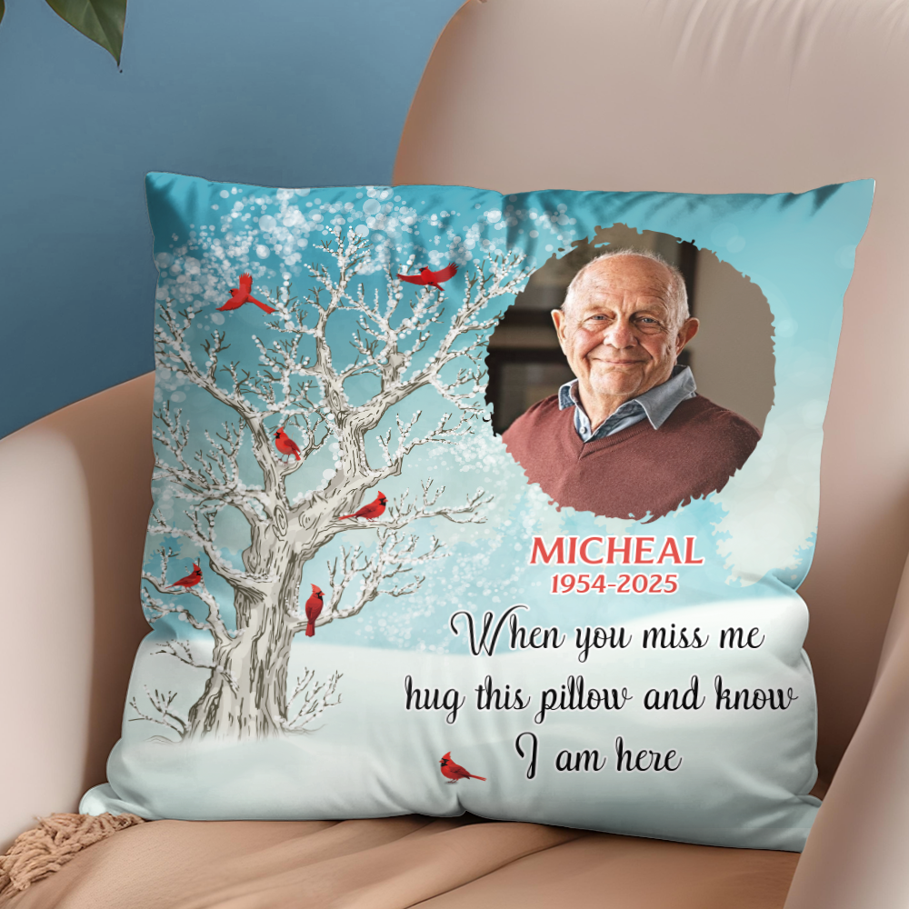 A Hug From Heaven Snow - Personalized Pillow (Insert Included)