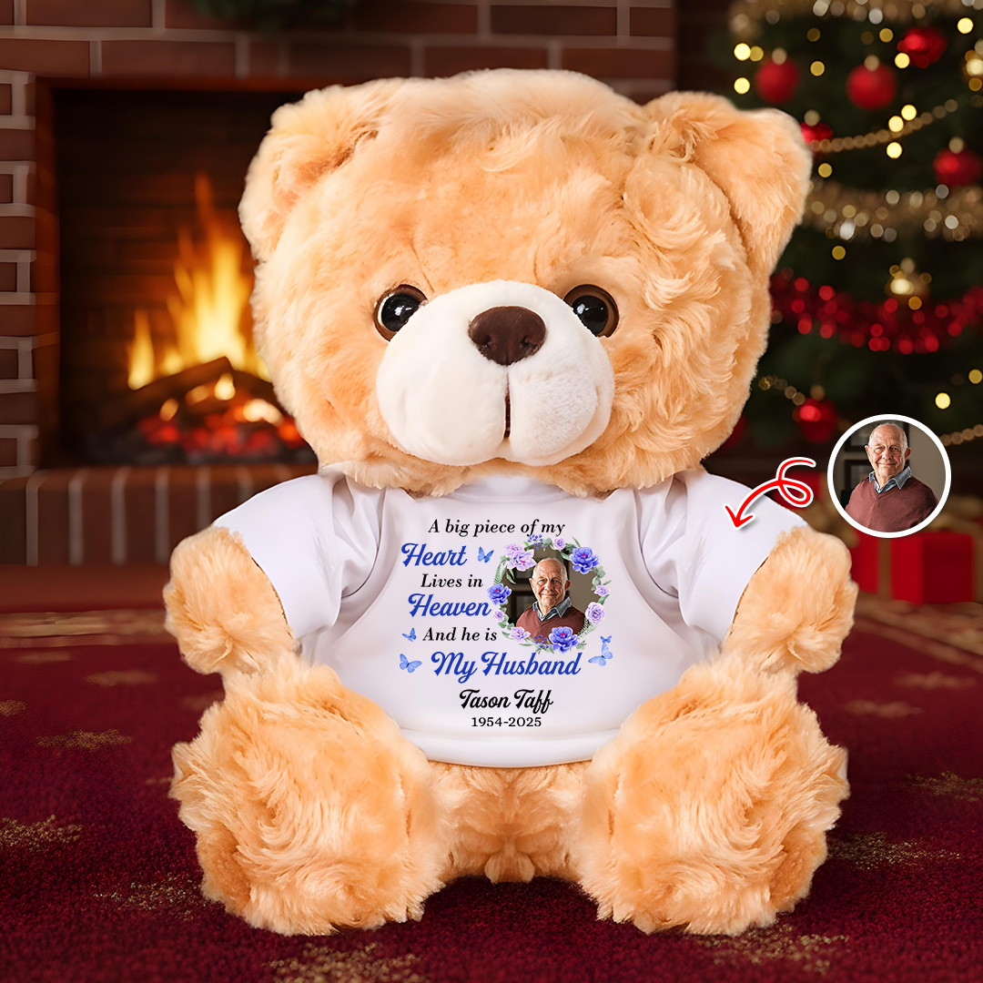 A Big Piece Of My Heart - Personalized Memorial Custom Teddy Bear Plush